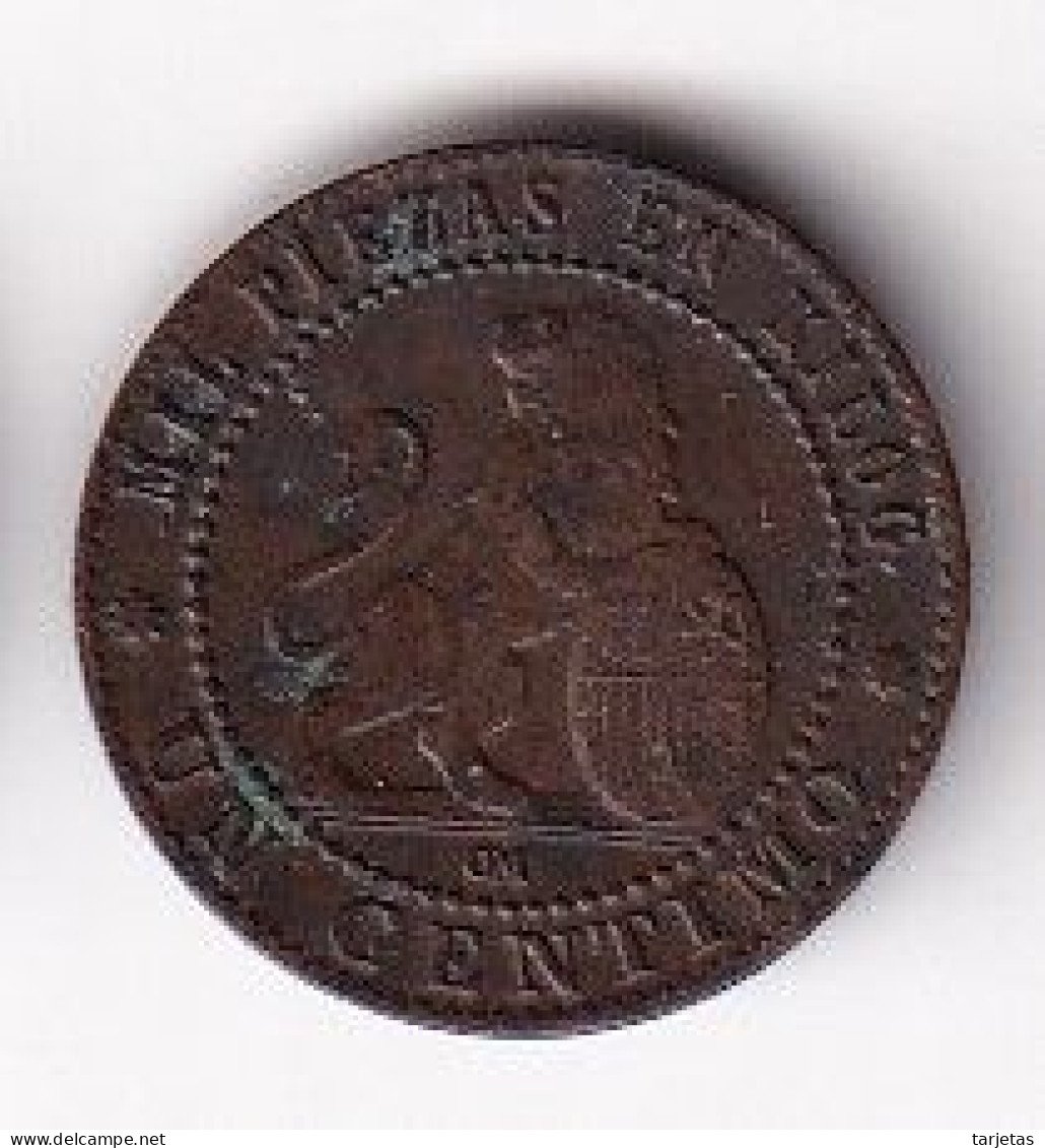 MONEDA DE ESPAÑA DE 1 CENTIMO DEL AÑO 1870  (COIN) GOBIERNO PROVISIONAL - Premières Frappes