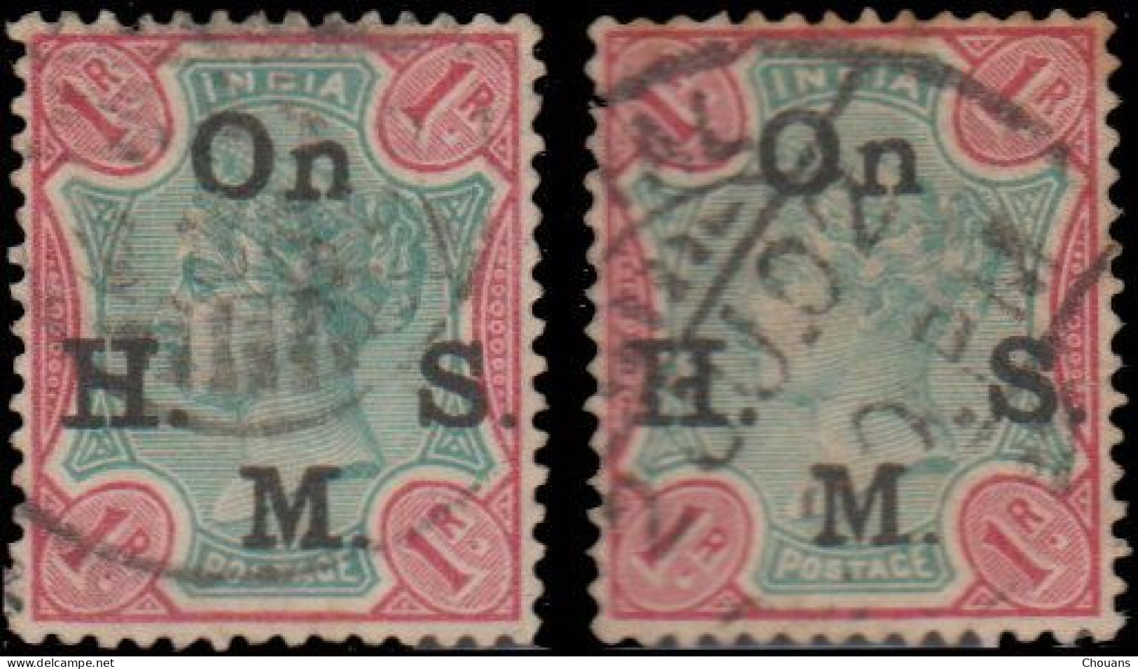 Inde Anglaise Service 1893. ~ S 35 (par 2) - 1 R. Victoria - 1882-1901 Impero