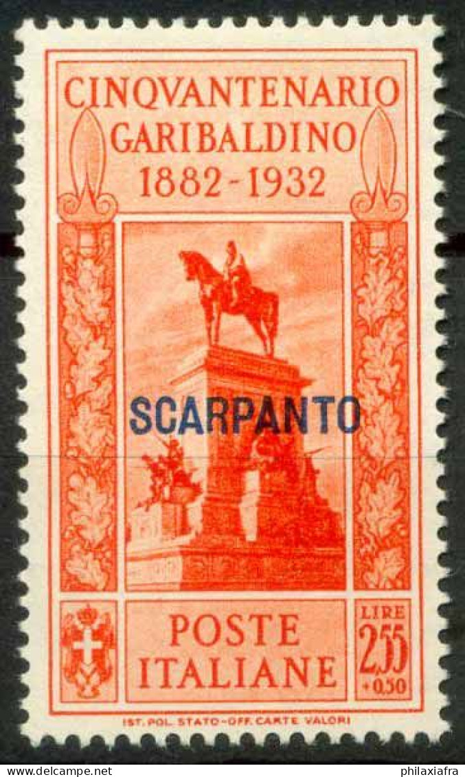 Karpathos 1932 Sass. 25 Neuf * MH 100% - Egeo (Scarpanto)