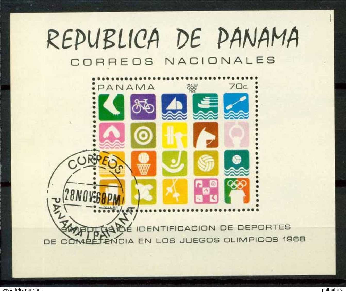 Panama 1968 Sc. Z2 Bloc Feuillet 80% Usé - Panama