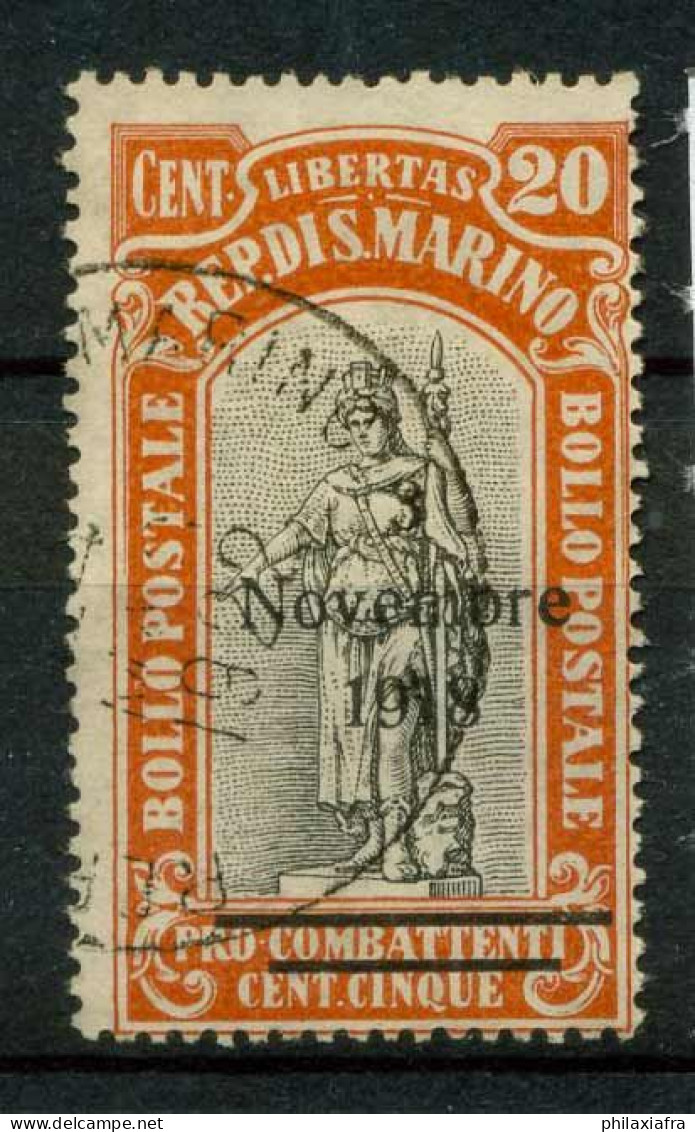 Saint Marin 1918 Sass. 63 Oblitéré 100% Célébration De La Victoire - Oblitérés