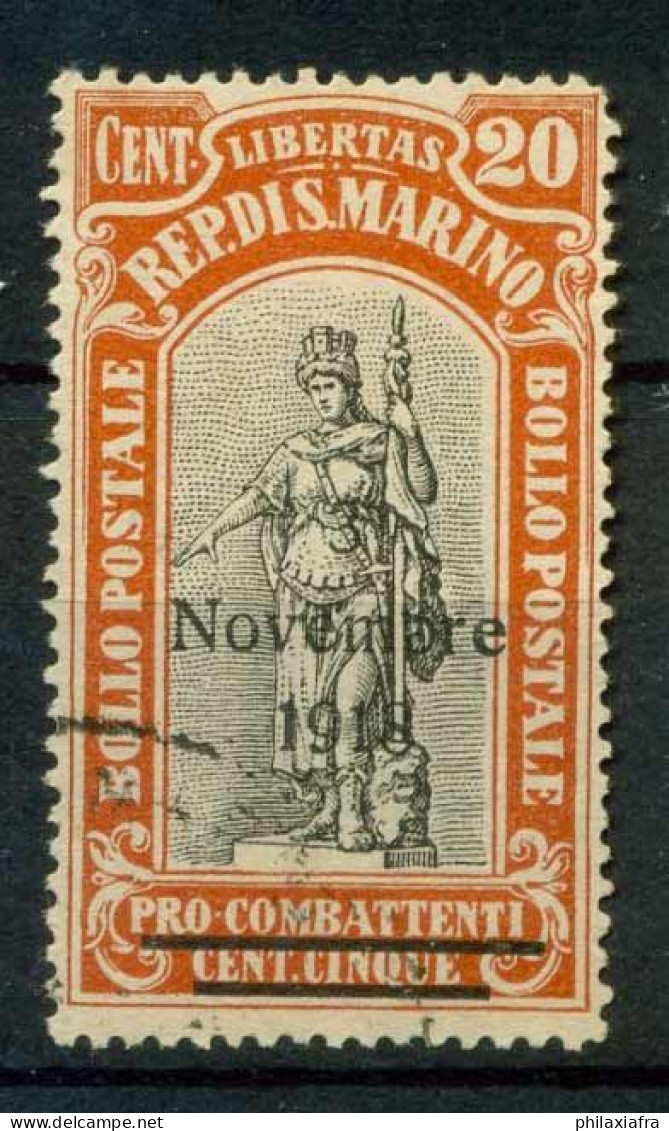 Saint Marin 1918 Sass. 63 Oblitéré 100% Célébration De La Victoire - Used Stamps