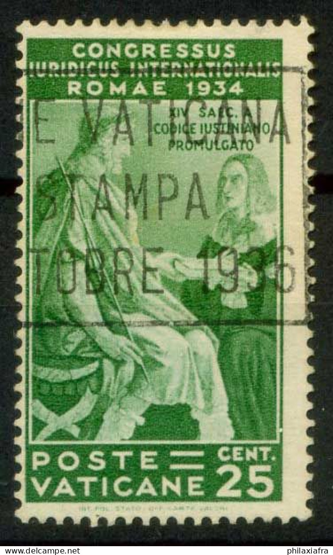 Vatican 1935 Sass. 43 Oblitéré 100% - Used Stamps