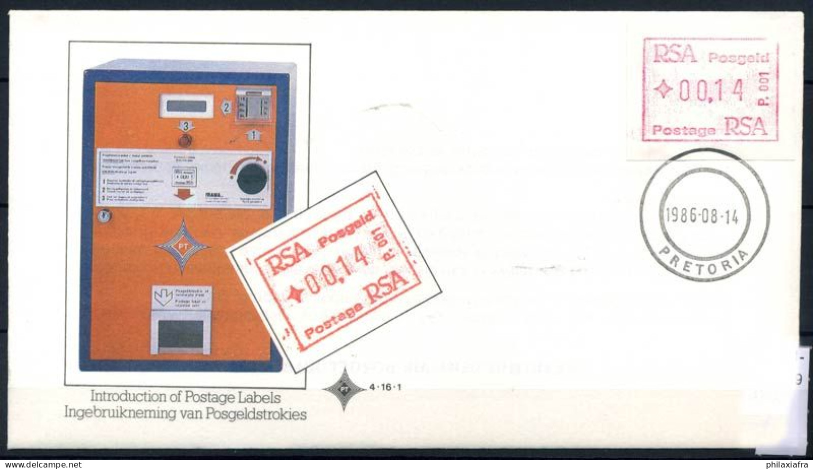 Afrique Du Sud 1986 Mi. Z11 Enveloppe 100% - Cartas & Documentos