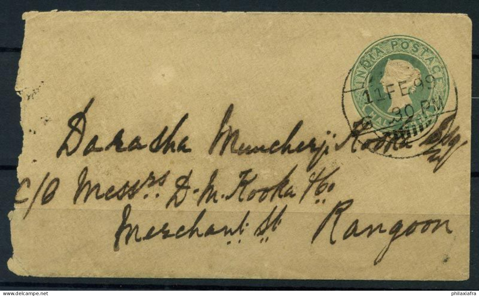 Inde 1898 Mi. Z23 Entiers Postaux 60% Enveloppe - Omslagen
