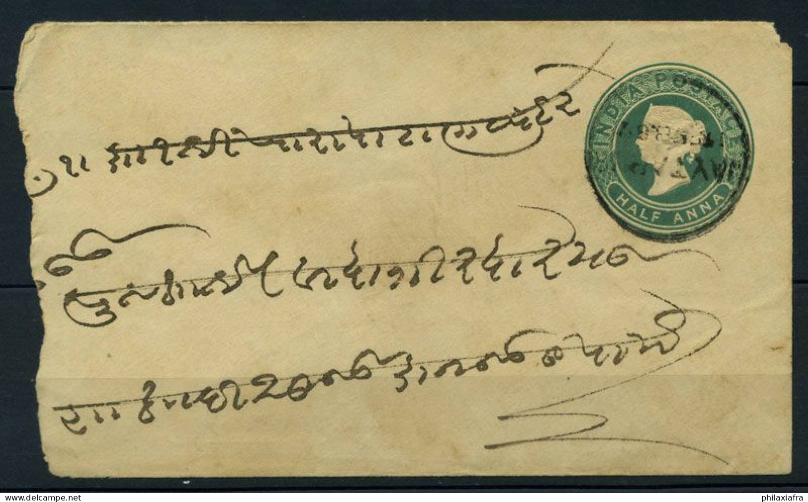 Inde 1887 Mi. Z7 Entiers Postaux 60% Enveloppe - Covers