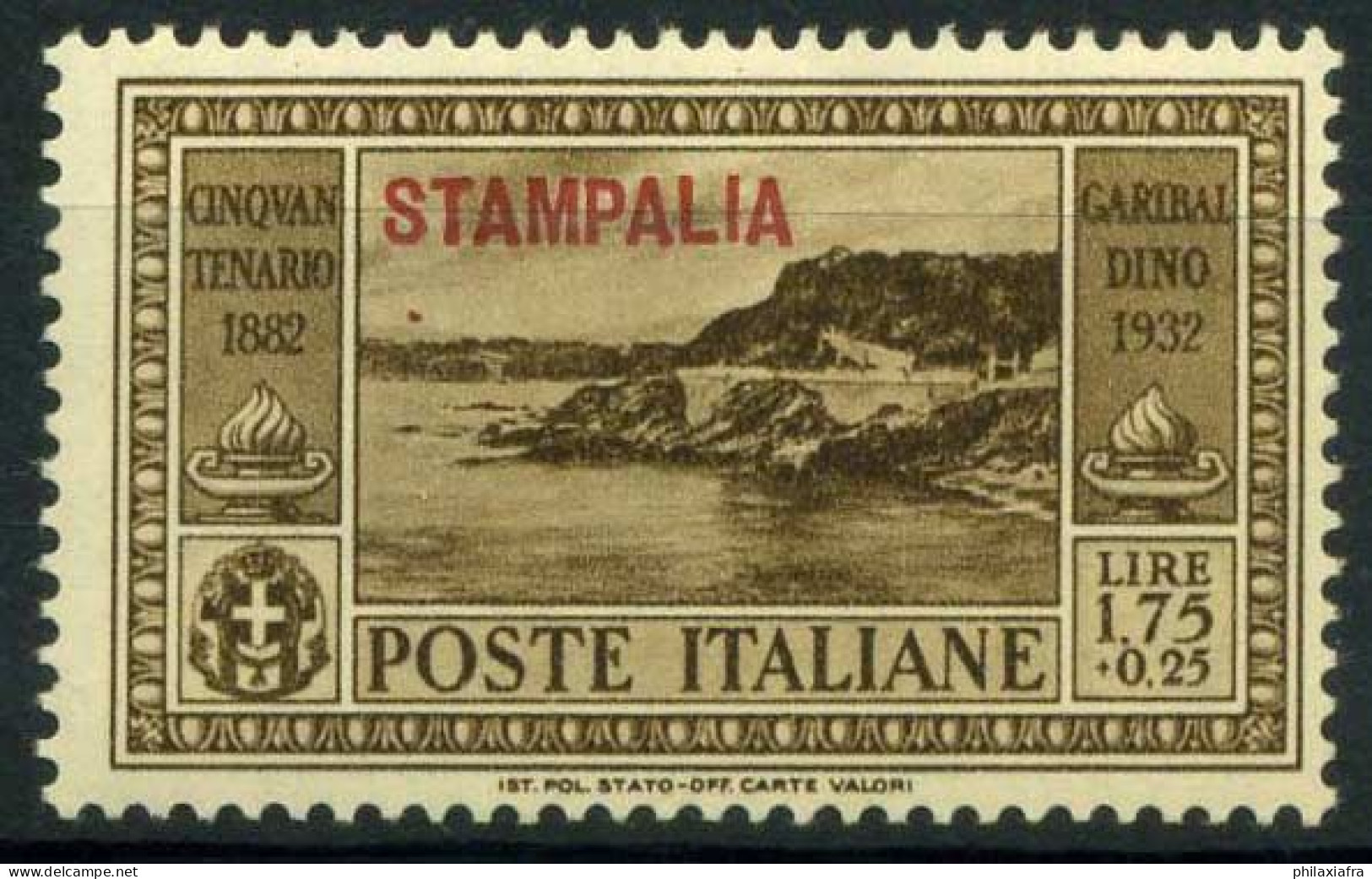 Astypalée 1932 Sass. 24 Neuf * MH 100% Garibaldi - Egeo (Stampalia)