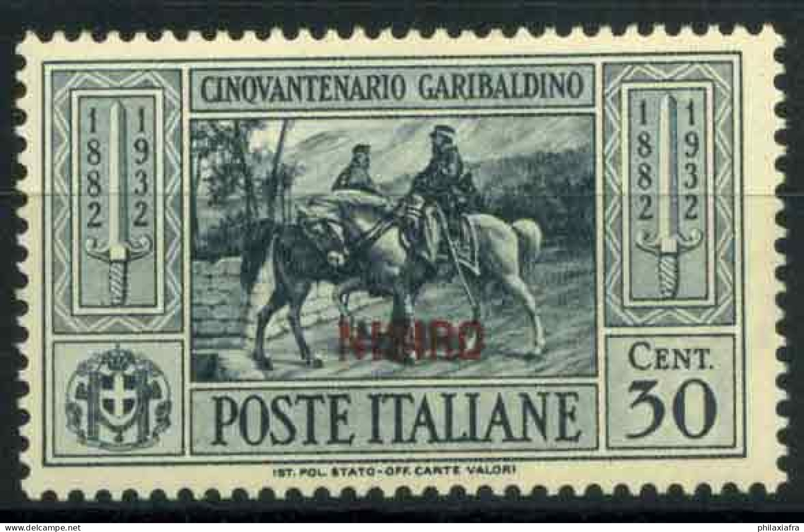 Nissiros 1932 Sass. 20 Neuf ** 100% Garibaldi - Egée (Nisiro)