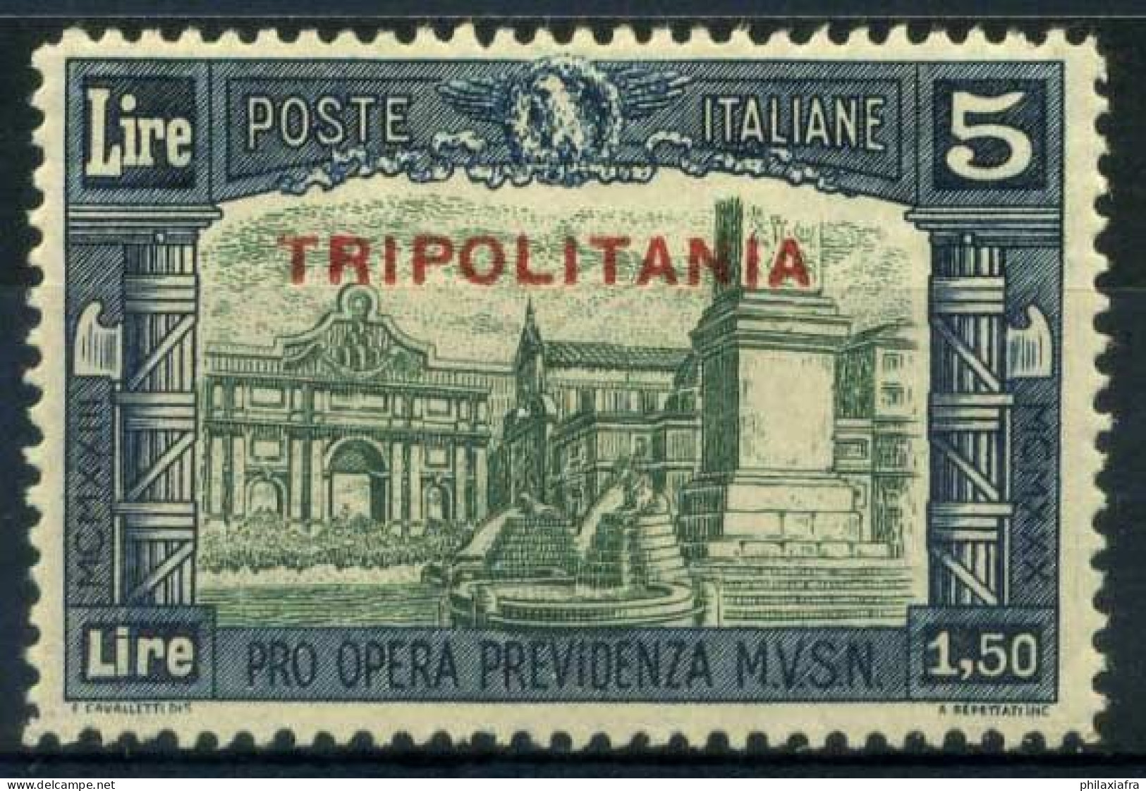 Tripolitaine 1930 Sass. 72 Neuf ** 100% Milice III - Tripolitaine