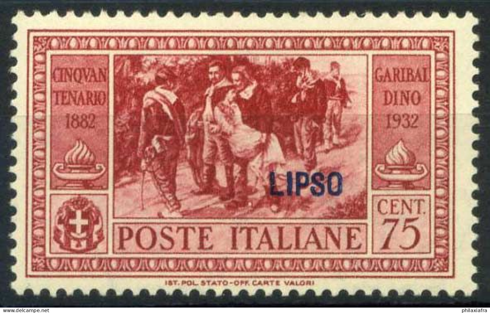 Lipsi 1932 Sass. 22 Neuf ** 100% Garibaldi - Egée (Lipso)