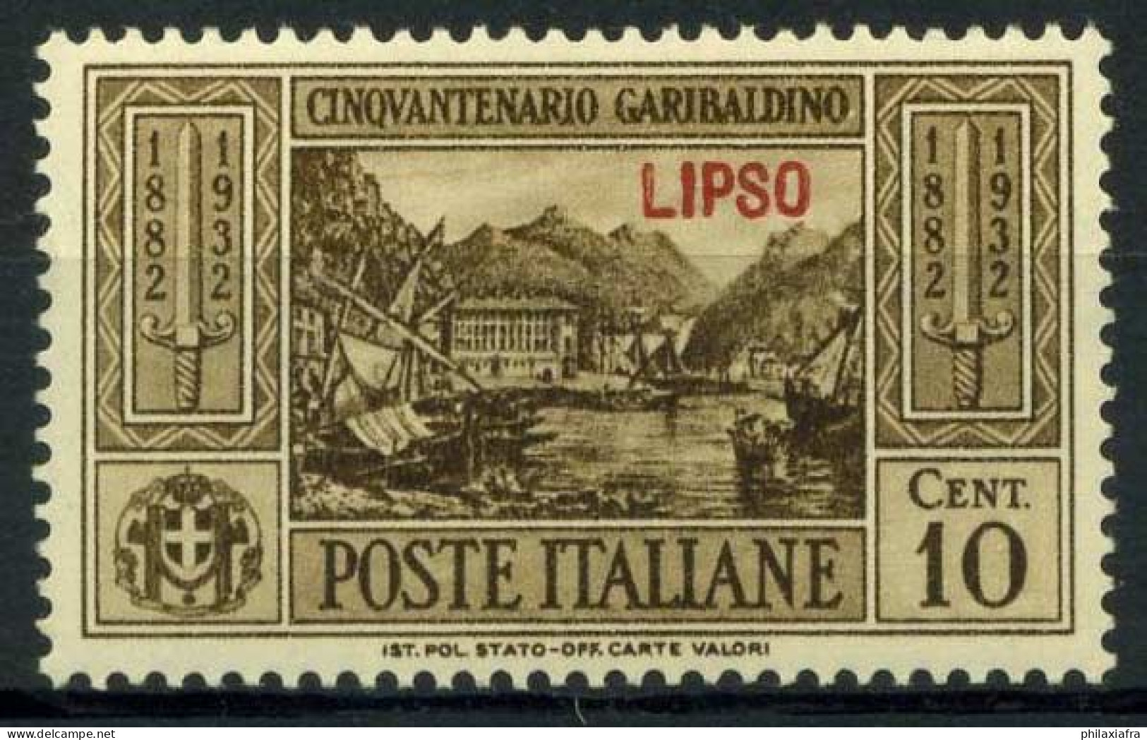 Lipsi 1932 Sass. 17 Neuf ** 100% Garibaldi - Egeo (Lipso)