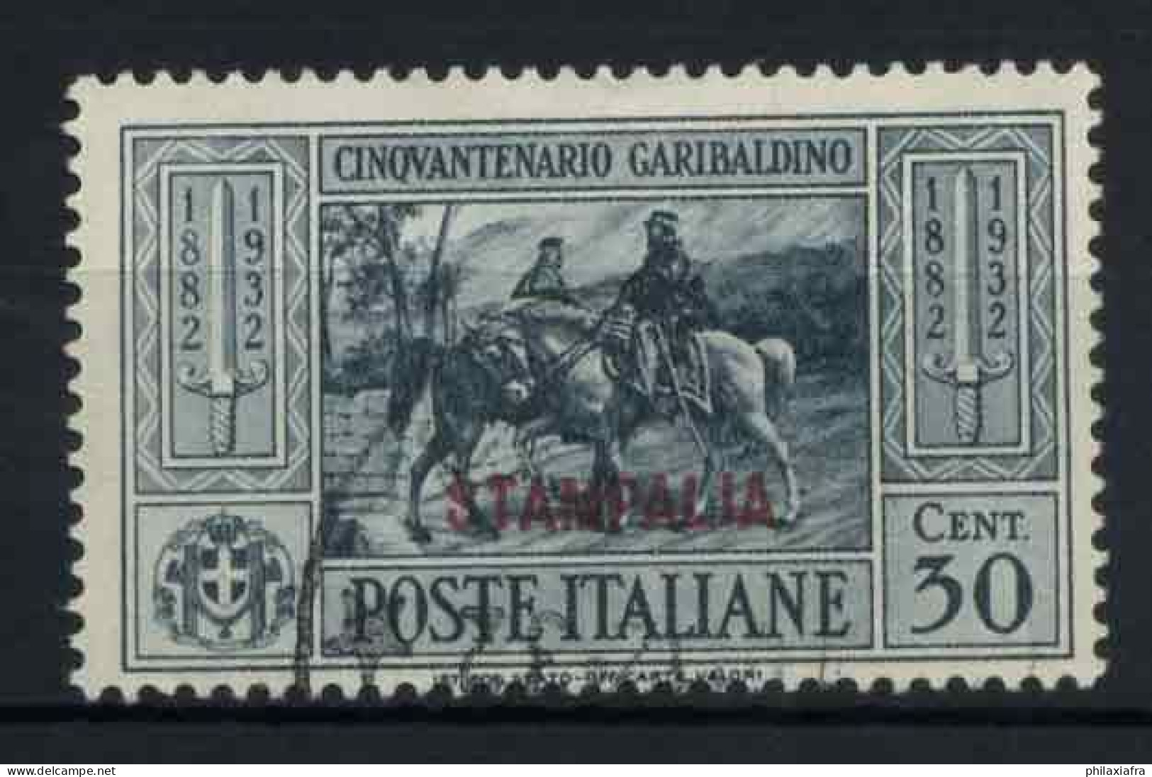 Astypalée 1932 Sass. 20 Oblitéré 100% Garibaldi - Aegean (Stampalia)