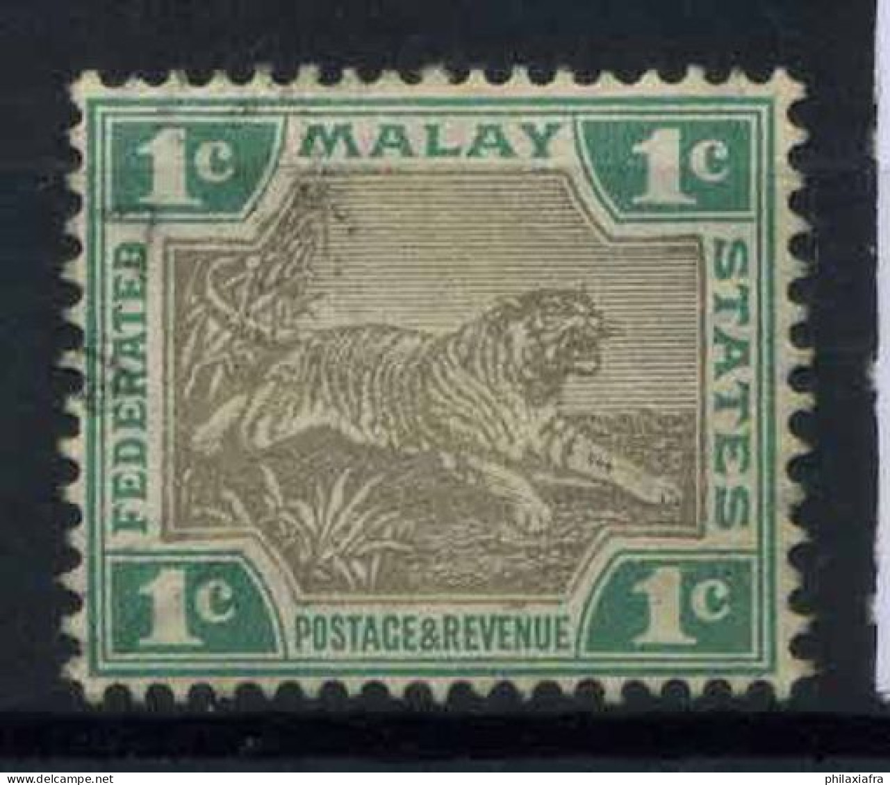 Fédération De Malaisie 1904 Mi. 27 Sans Gomme 100% Tigre - Federation Of Malaya