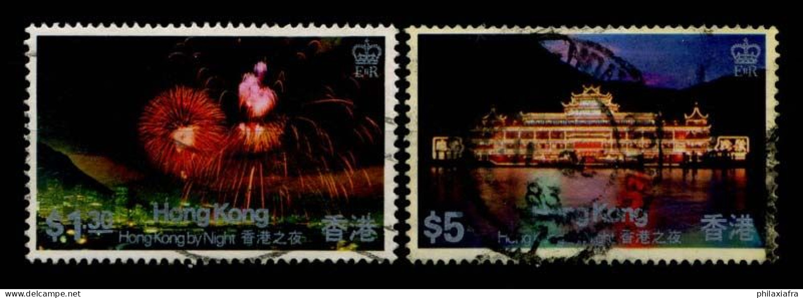 Hong Kong 1983 Mi. 417,418 Oblitéré 60% Hong Kong La Nuit - Used Stamps
