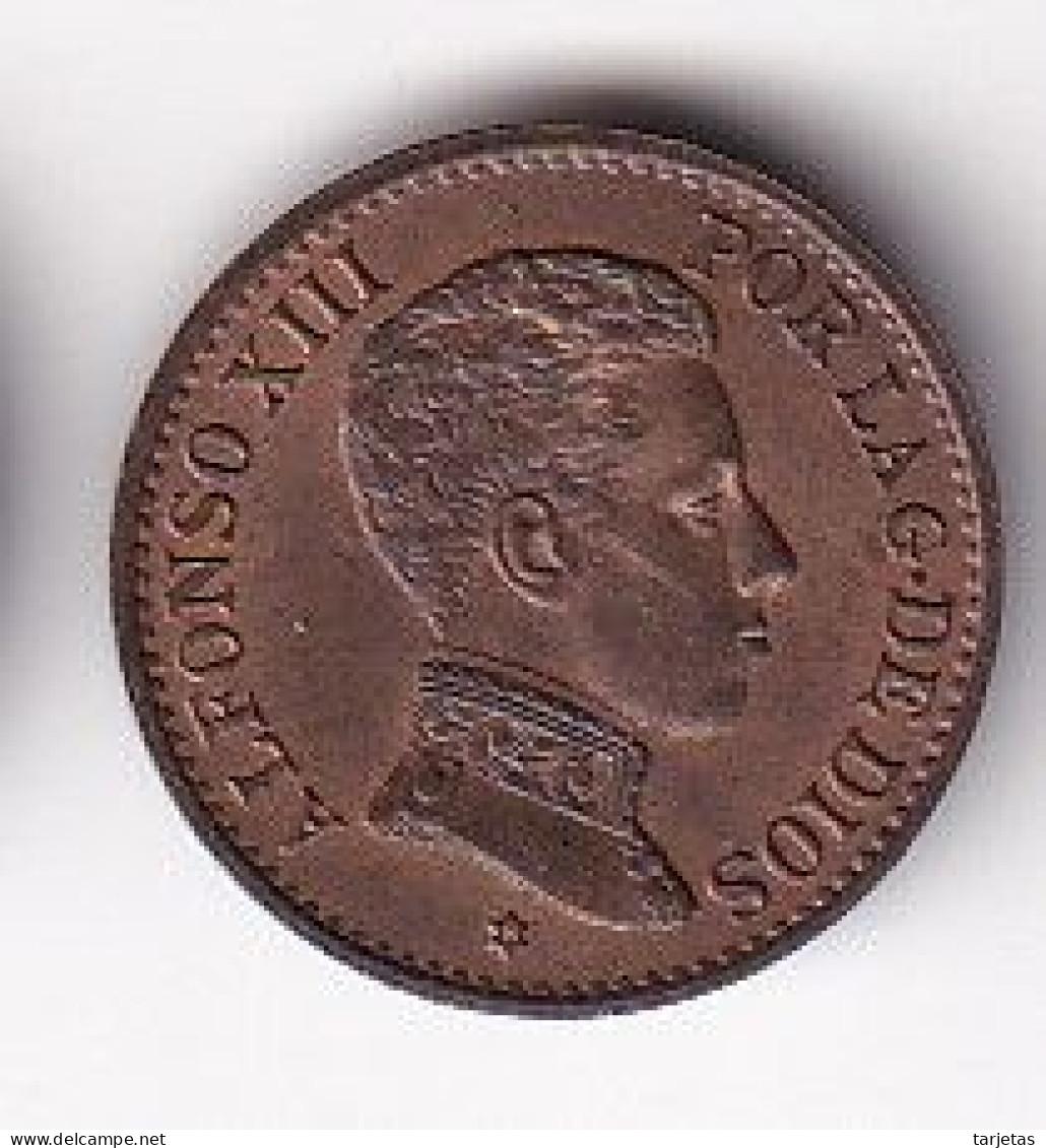 MONEDA DE ESPAÑA DE 1 CENTIMO DEL AÑO 1906 SLV (COIN) ALFONSO XIII - First Minting