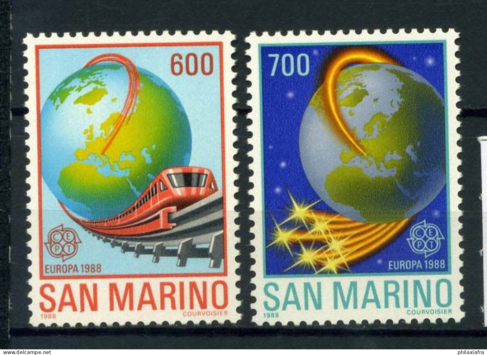 Saint Marin 1988 Mi. 1380-1381 Neuf ** 100% Transport Et Communication CEPT - Neufs