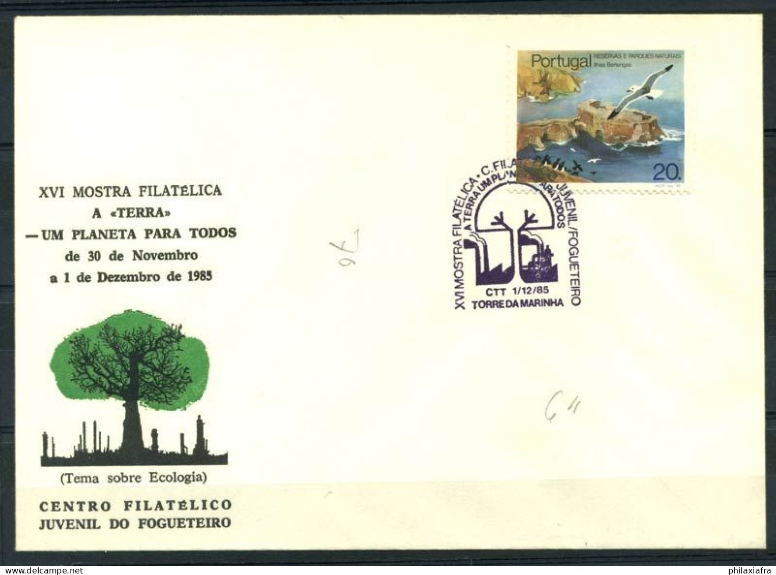 Portugal 1985 Mi. 1668 Enveloppe 100% La Nature - Covers & Documents