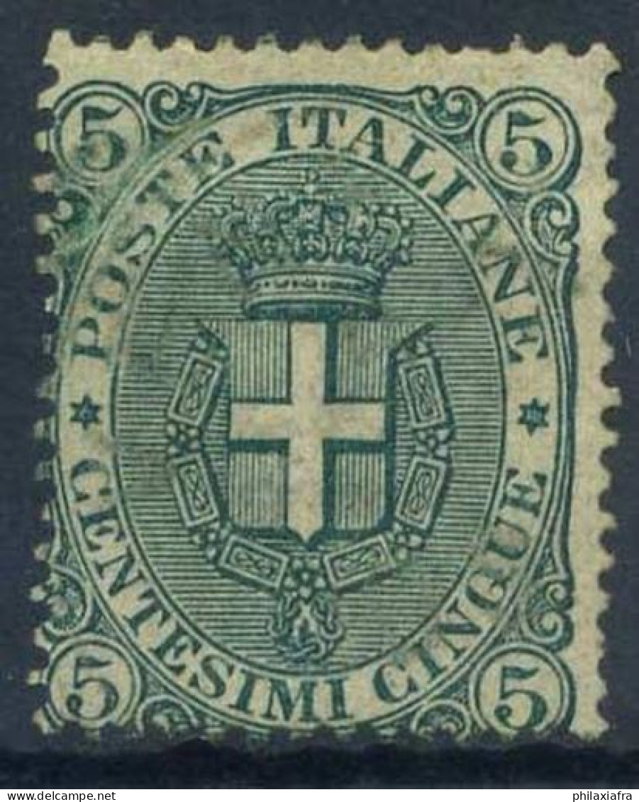 Italie Royaume 1891 Sass. 59 Neuf ** 60% 5c Manteau Des Bras Vert - Nuovi