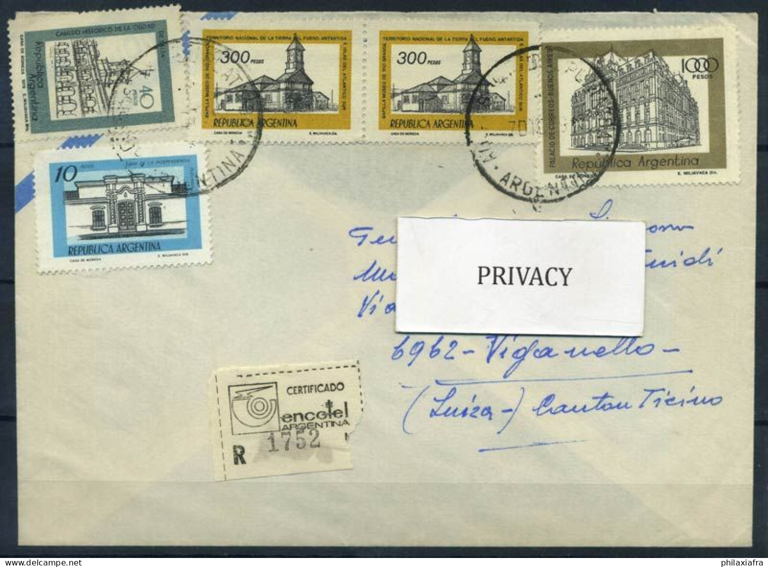 Argentine 1970 Enveloppe 100% Enveloppe - Brieven En Documenten