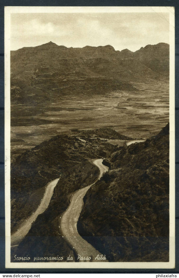 Devaux 1937 Carte Postale 100% Utilisé Avec 2 Cachet, Vue Panoramique De Aibà Passer - Ethiopie