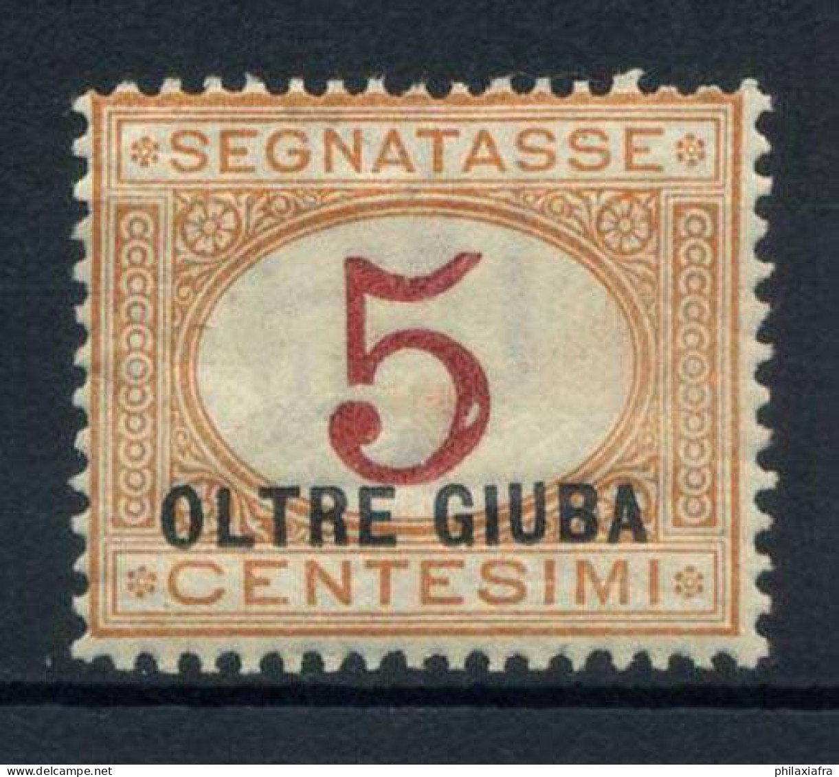 Italie 1925 Sass. 1 Neuf * MH 100% Timbre-taxe 5 C. - Oltre Giuba