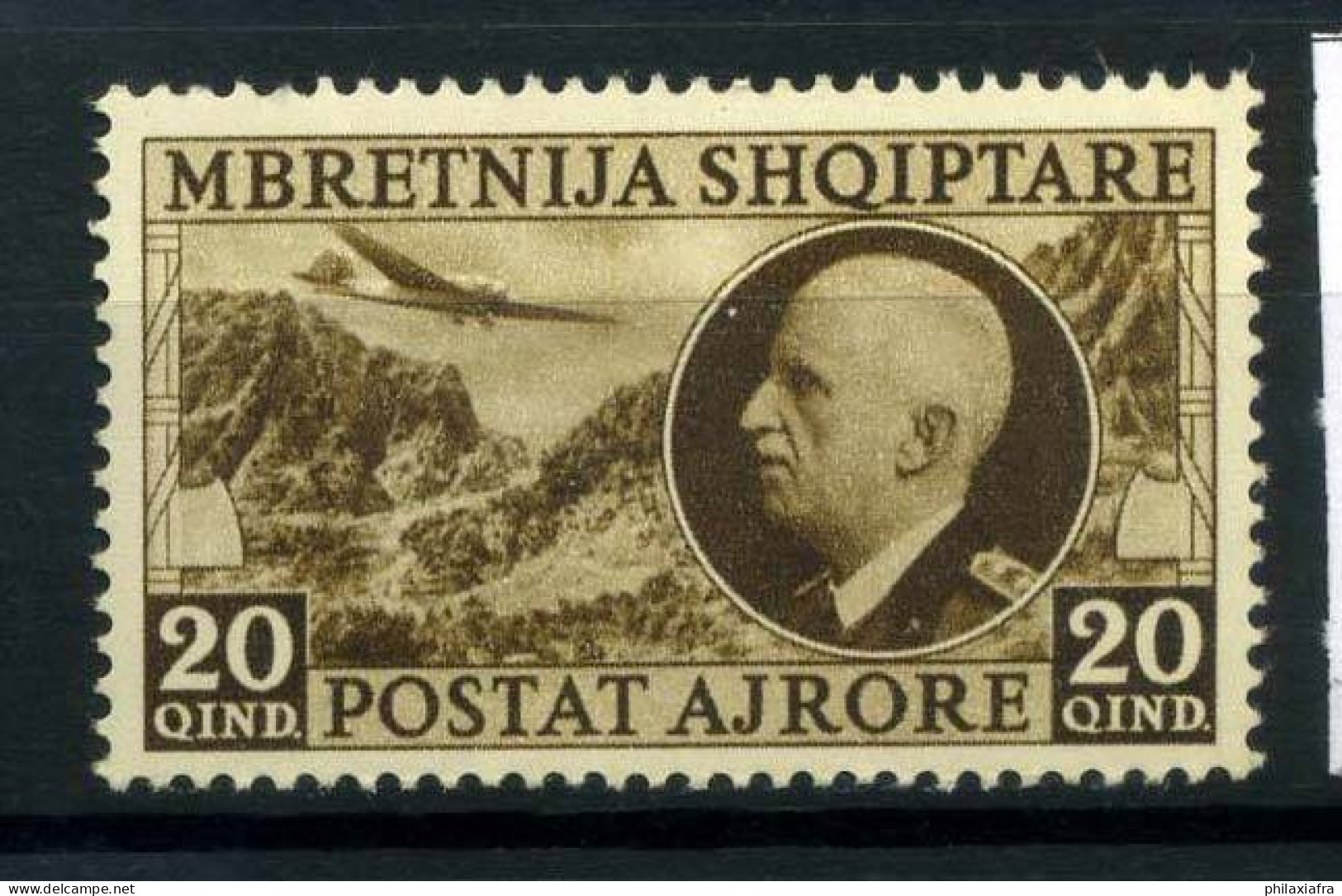 Albanie 1939 Sass. 4 Neuf ** 80% Poste Aérienne De Vittorio Emanuele III - Albanie