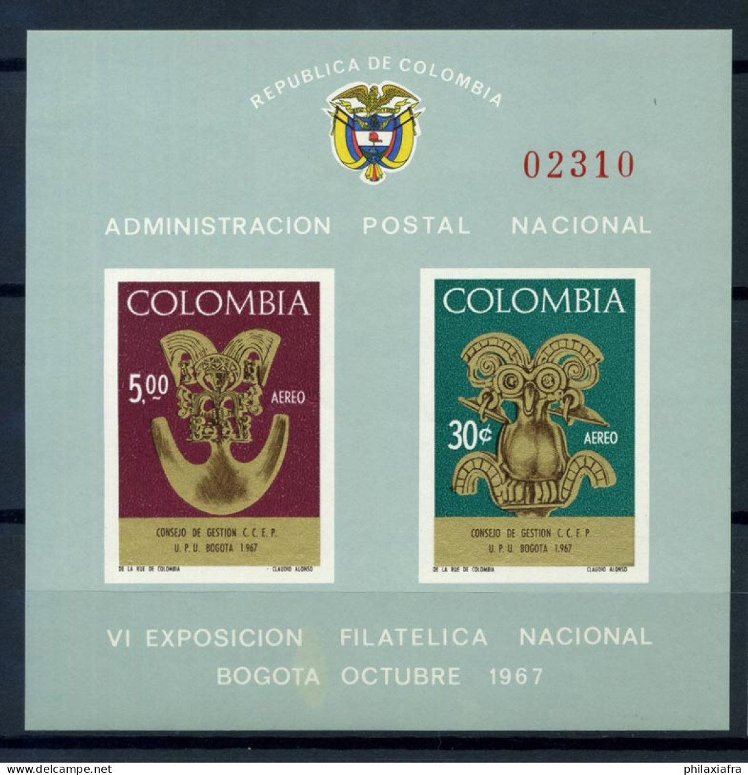 Colombie 1967 Mi. Bl. 28 Bloc Feuillet 100% ** CCEP. Administración Postal - Colombie