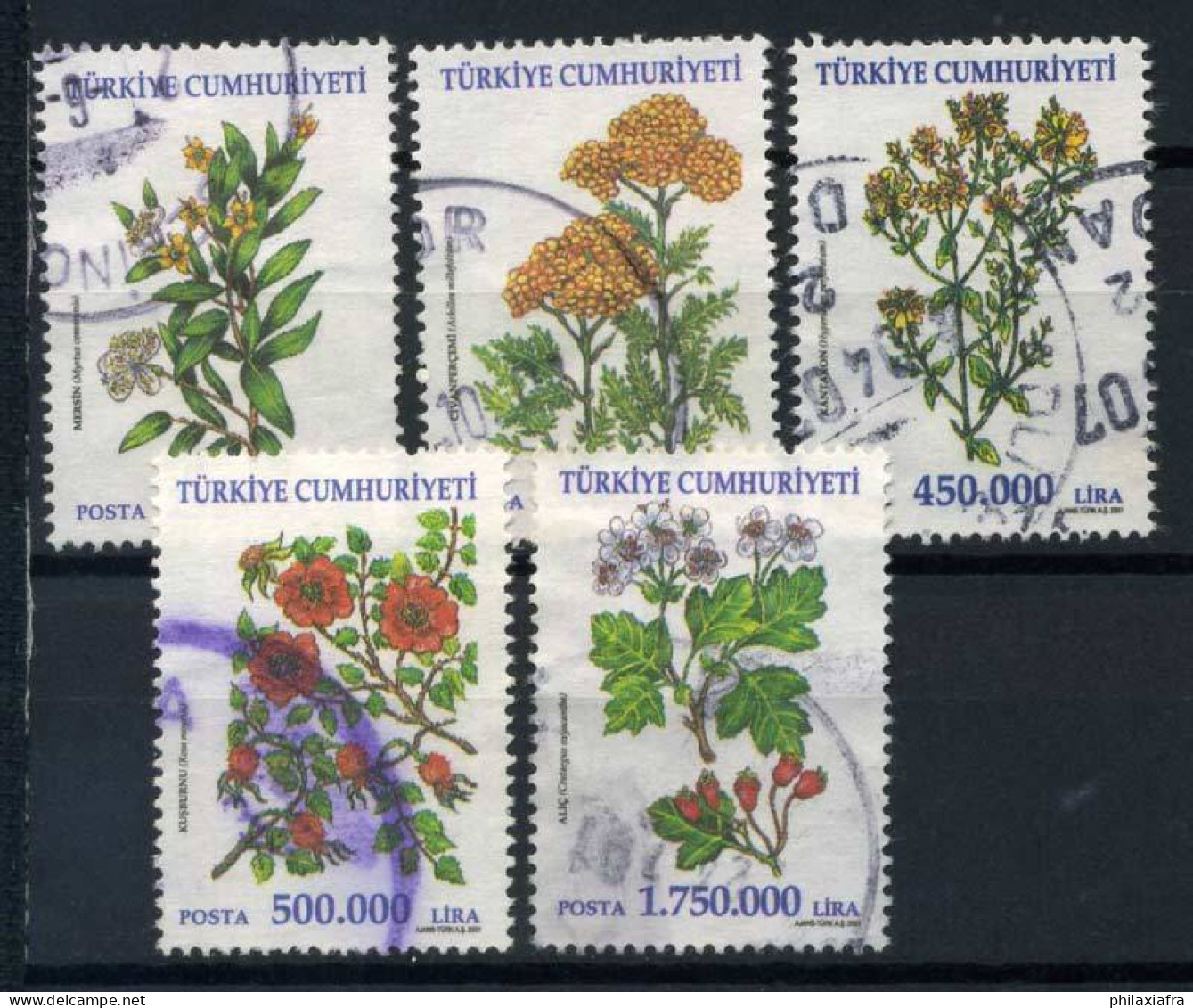 Turquie 2001 Mi. 3272-3276 Oblitéré 100% Fleurs' - Gebruikt