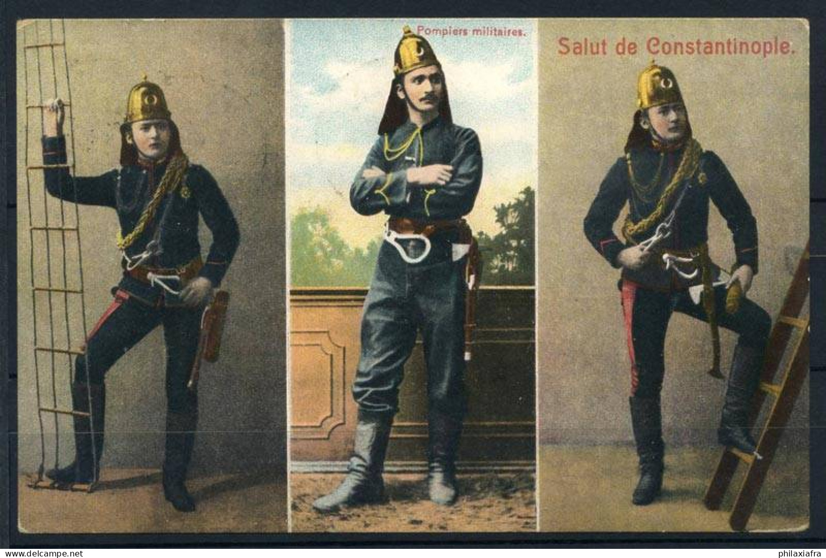 Questions Générales 1909 Sass. 20 Carte Postale 100% 10 Pa. De 5 Ch., Carte Postale De Constantinople - Algemene Uitgaven