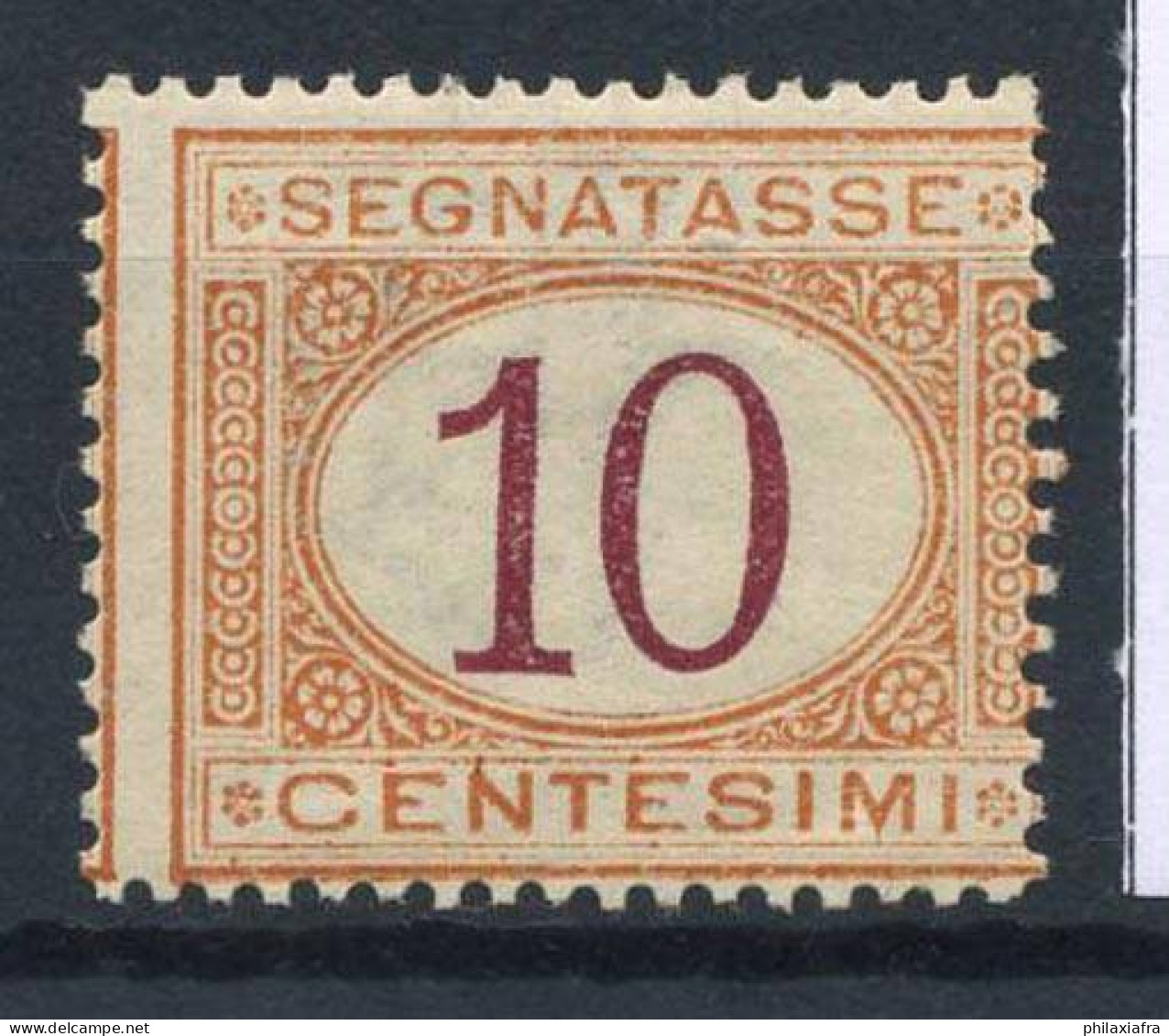 Italie Royaume 1870 Sass. 6 Neuf * MH 100% Biondi, Taxe 10 C. - Segnatasse