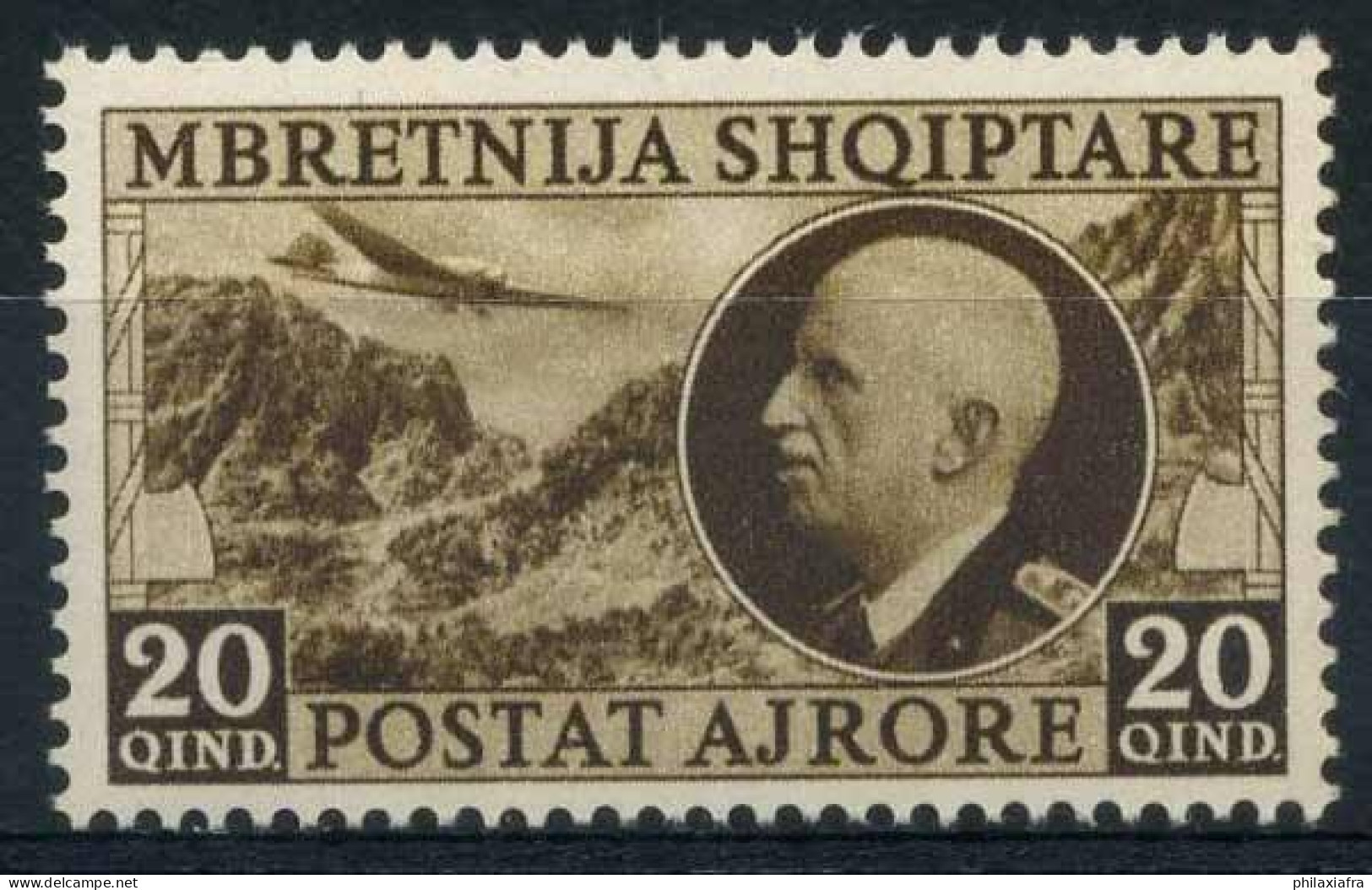 Albanie 1939 Sass. 4 Neuf ** 100% Poste Aérienne Vittorio Emanuele III. - Albania