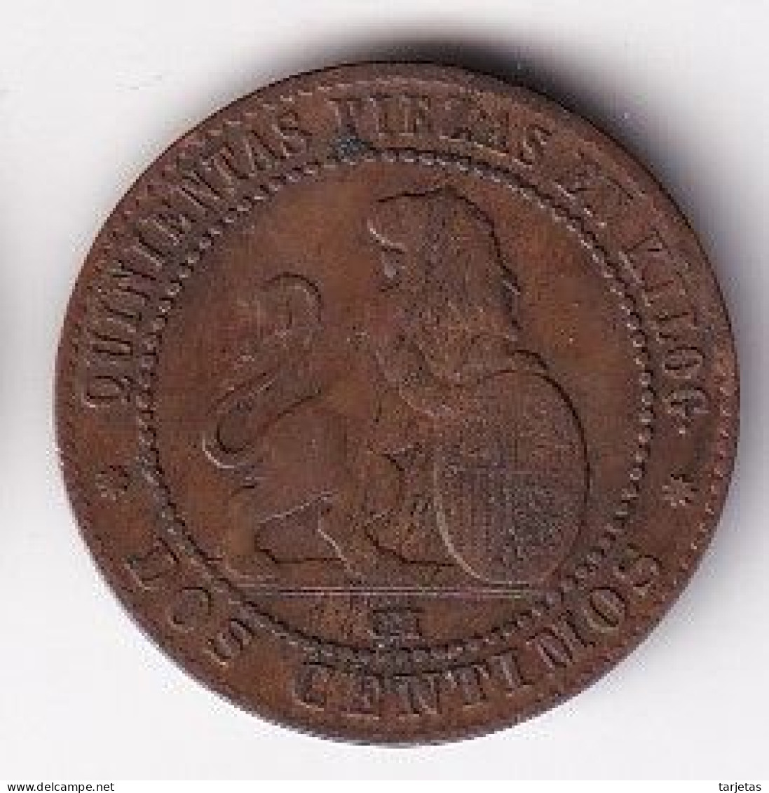 MONEDA DE ESPAÑA DE 2 CENTIMOS DEL AÑO 1870 (COIN) GOBIERNO PROVISIONAL - Premières Frappes