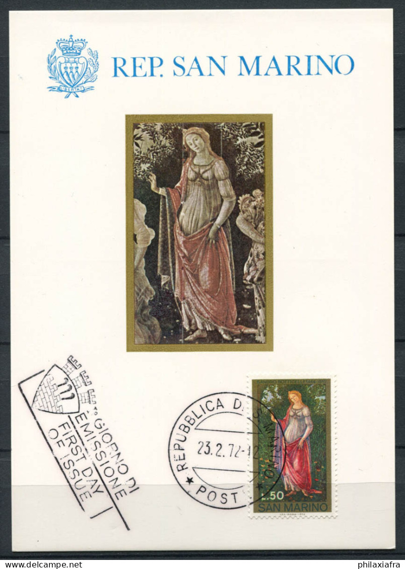 Saint-Marin 1972 Maximum Carte 100% Sandro Botticelli - Lettres & Documents