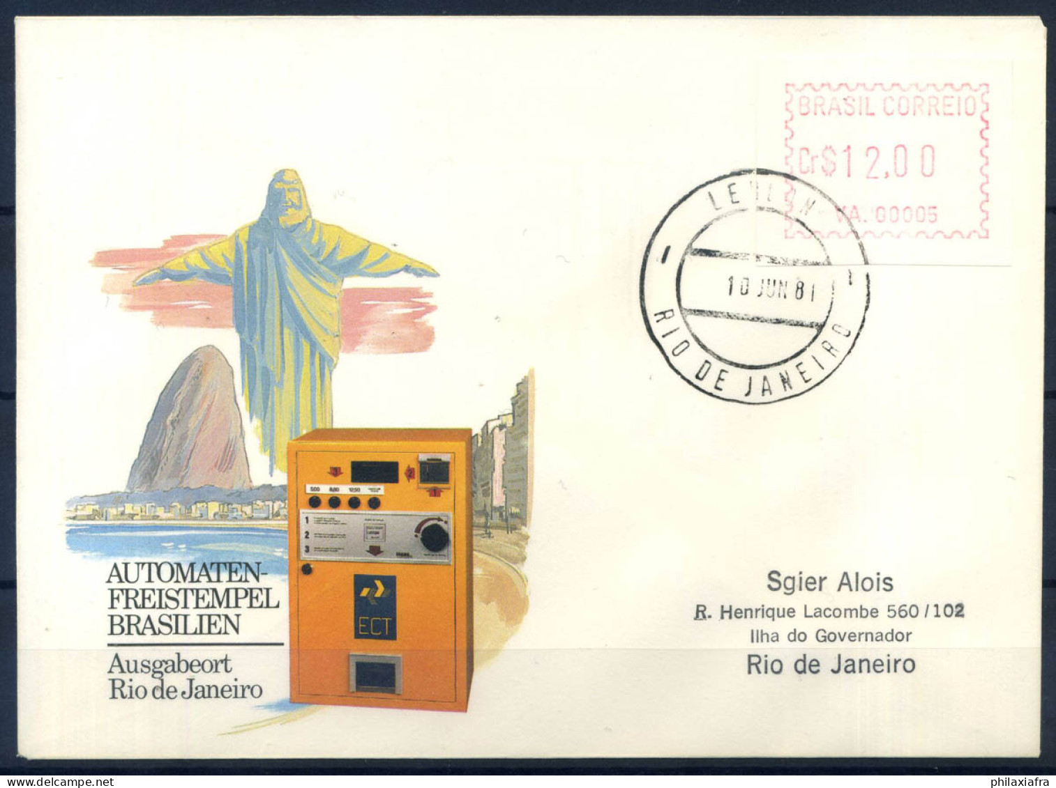 Brésil 1981 Mi. 3 Premier Jour 100% ATM VA. 00005 - Automatenmarken (Frama)