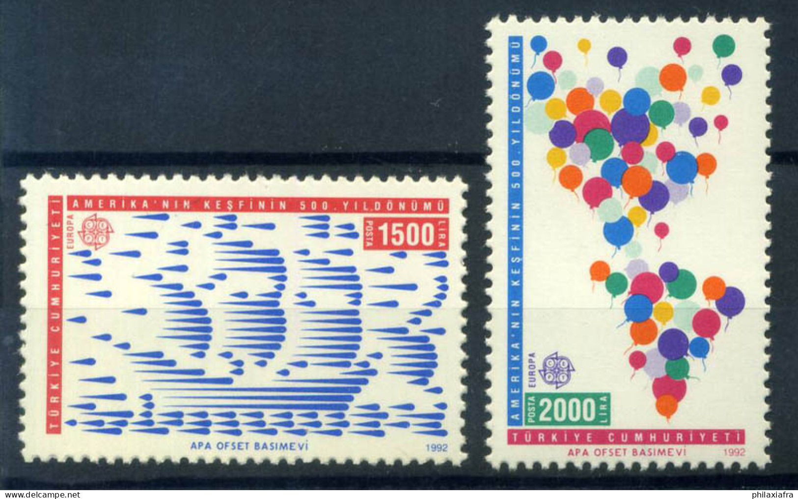 Turquie 1992 Mi. 2947-2948 Neuf ** 100% Europa Cept, Organisation - Unused Stamps