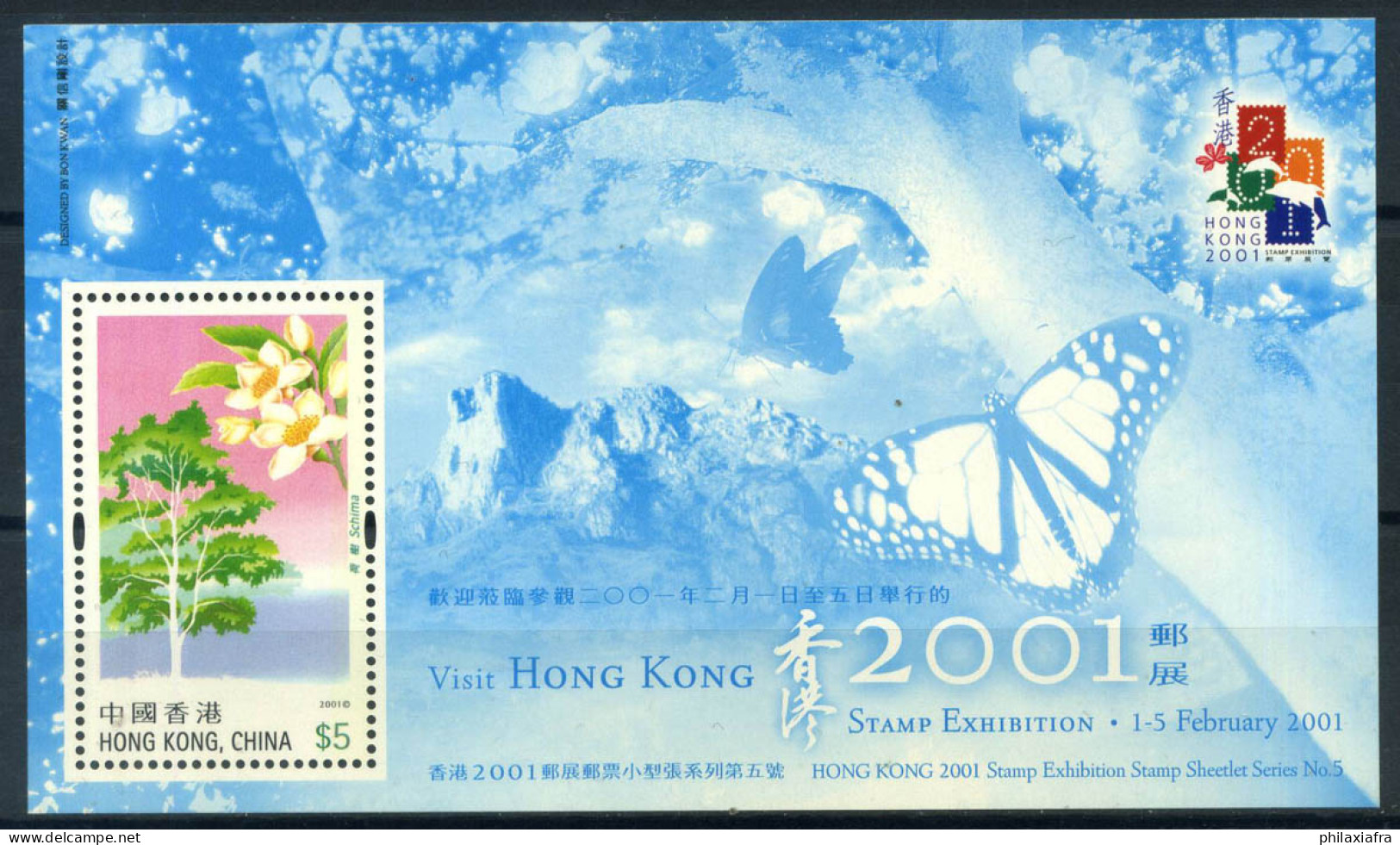 Hong Kong 2001 Mi. Bl.88 Bloc Feuillet 100% ** Exposition, Nature - Blocs-feuillets