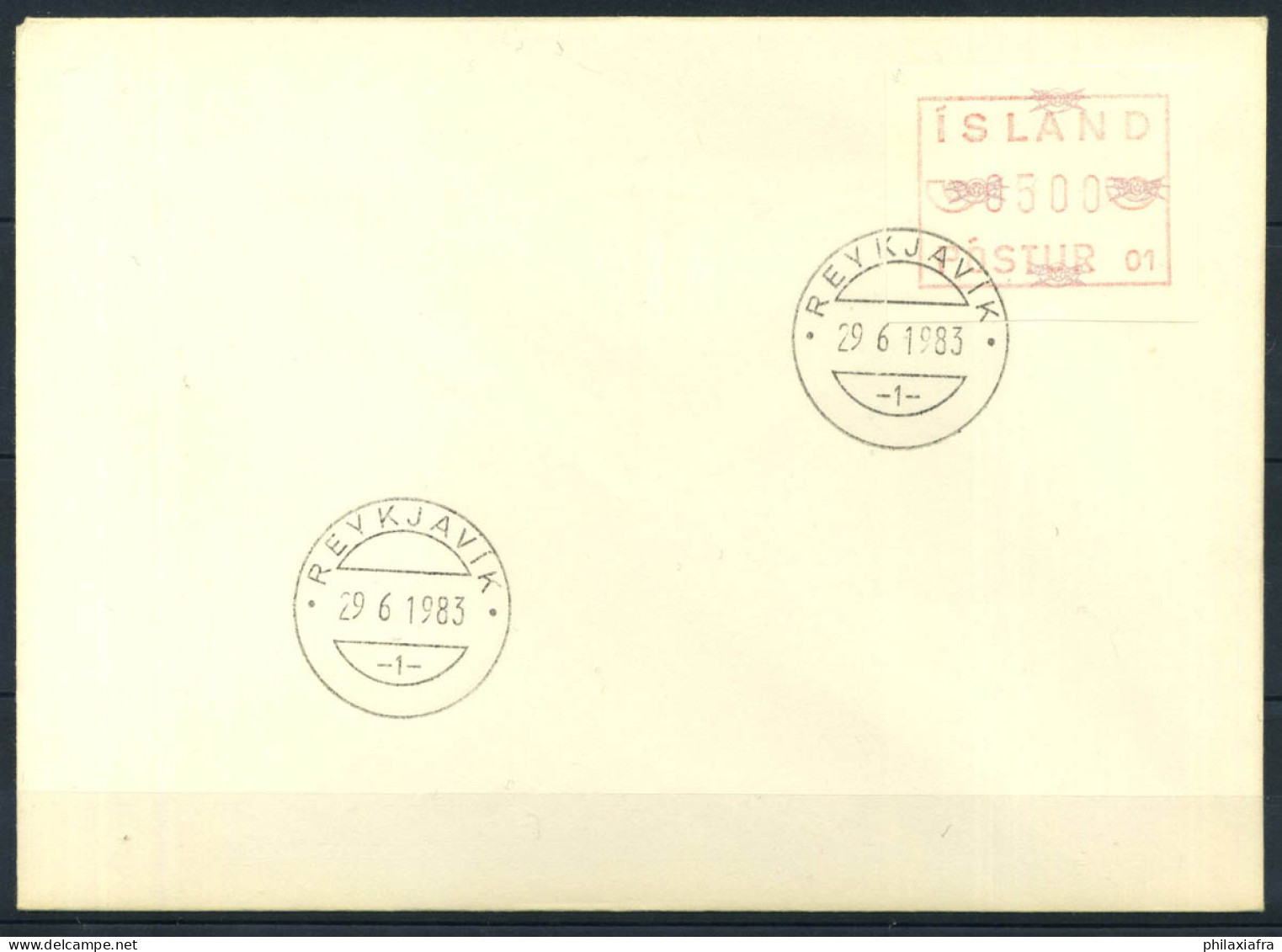 Islande 1983 Mi. 1 Premier Jour 100% ATM 0500 - Franking Labels