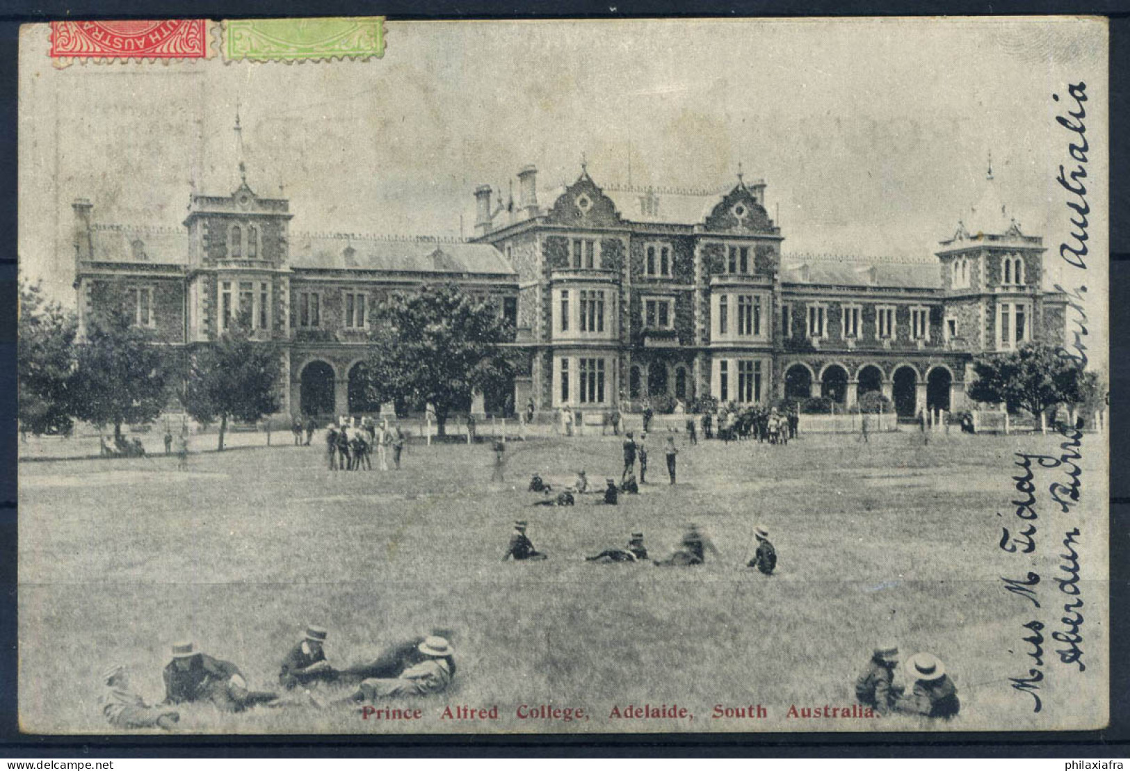 Adelaide 1915 Carte Postale 100% Animé , Utilisé Avec 2 Timbres - Adelaide