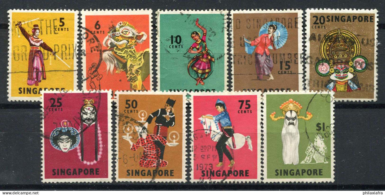 Singapour 1968 Oblitéré 100% Danse, Culture - Singapore (...-1959)