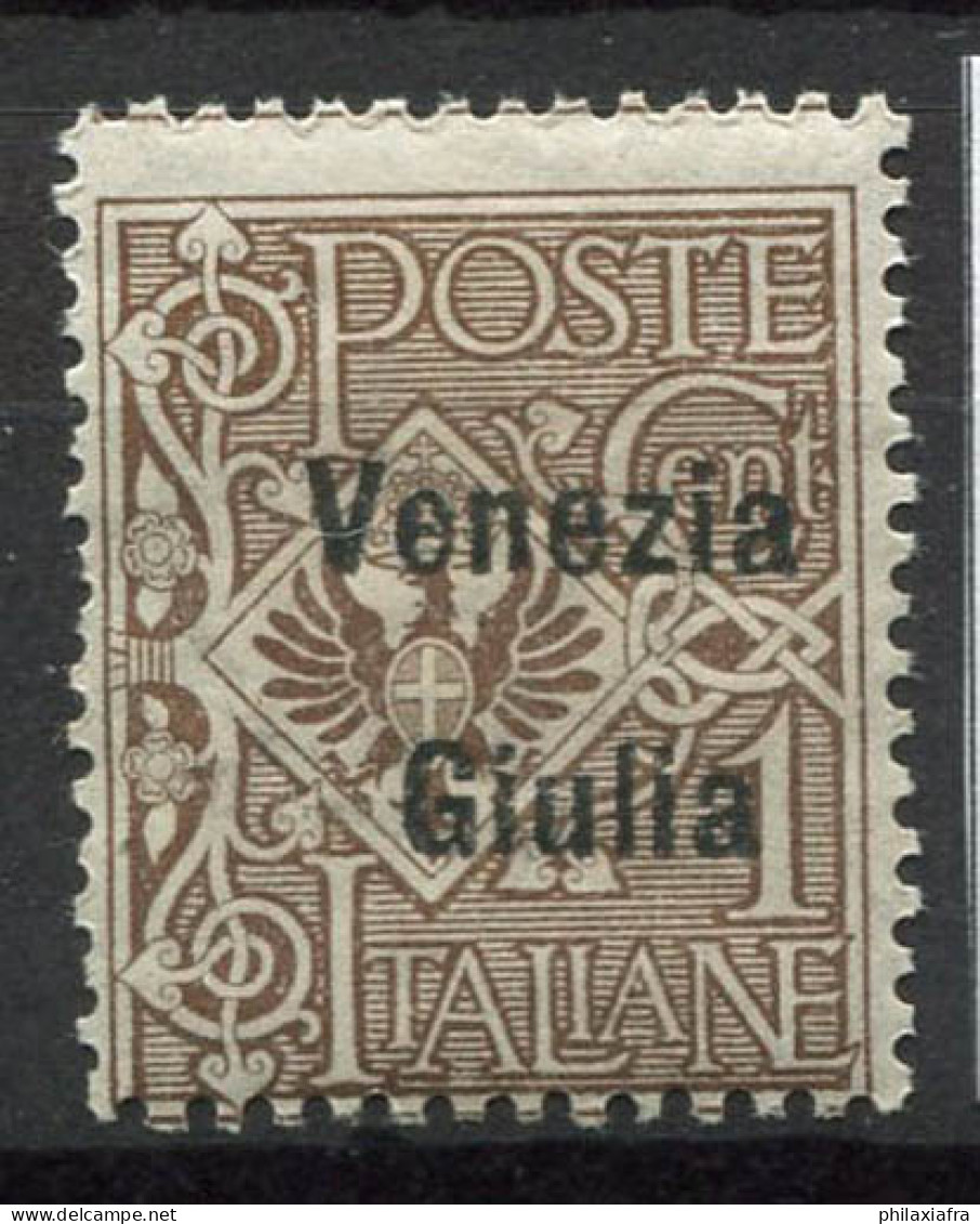 -Vénétie-Julienne 1918 Sass. 19 Neuf ** 80% Surimprimé 1 C, - Venezia Giulia