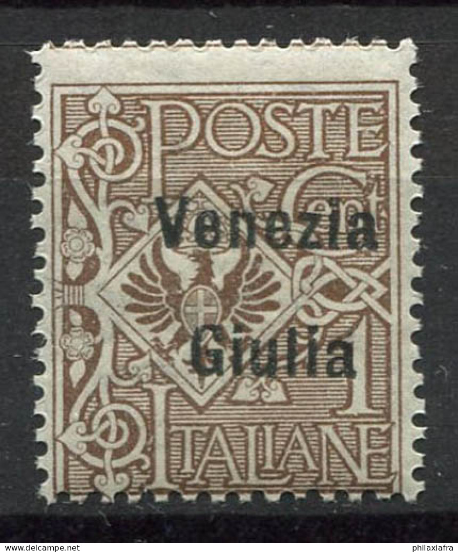 -Vénétie-Julienne 1918 Sass. 19 Neuf ** 100% Surimprimé 1 C, - Venezia Giuliana