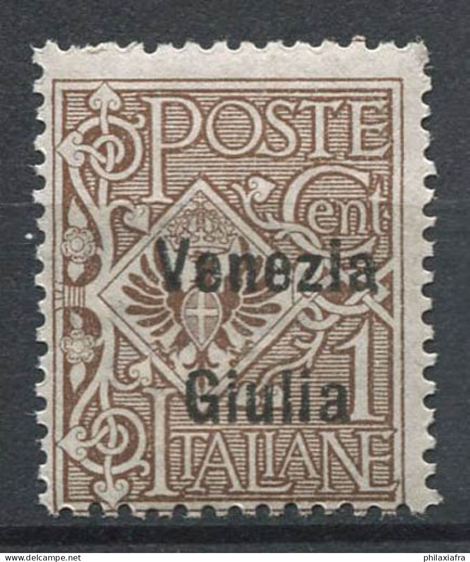 -Vénétie-Julienne 1918 Sass. 19 Neuf ** 100% 1C, Surmoulé - Venezia Giuliana