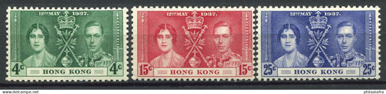 Hong Kong 1937 Mi. 136-137 Neuf * MH 100% Coronation - Ungebraucht