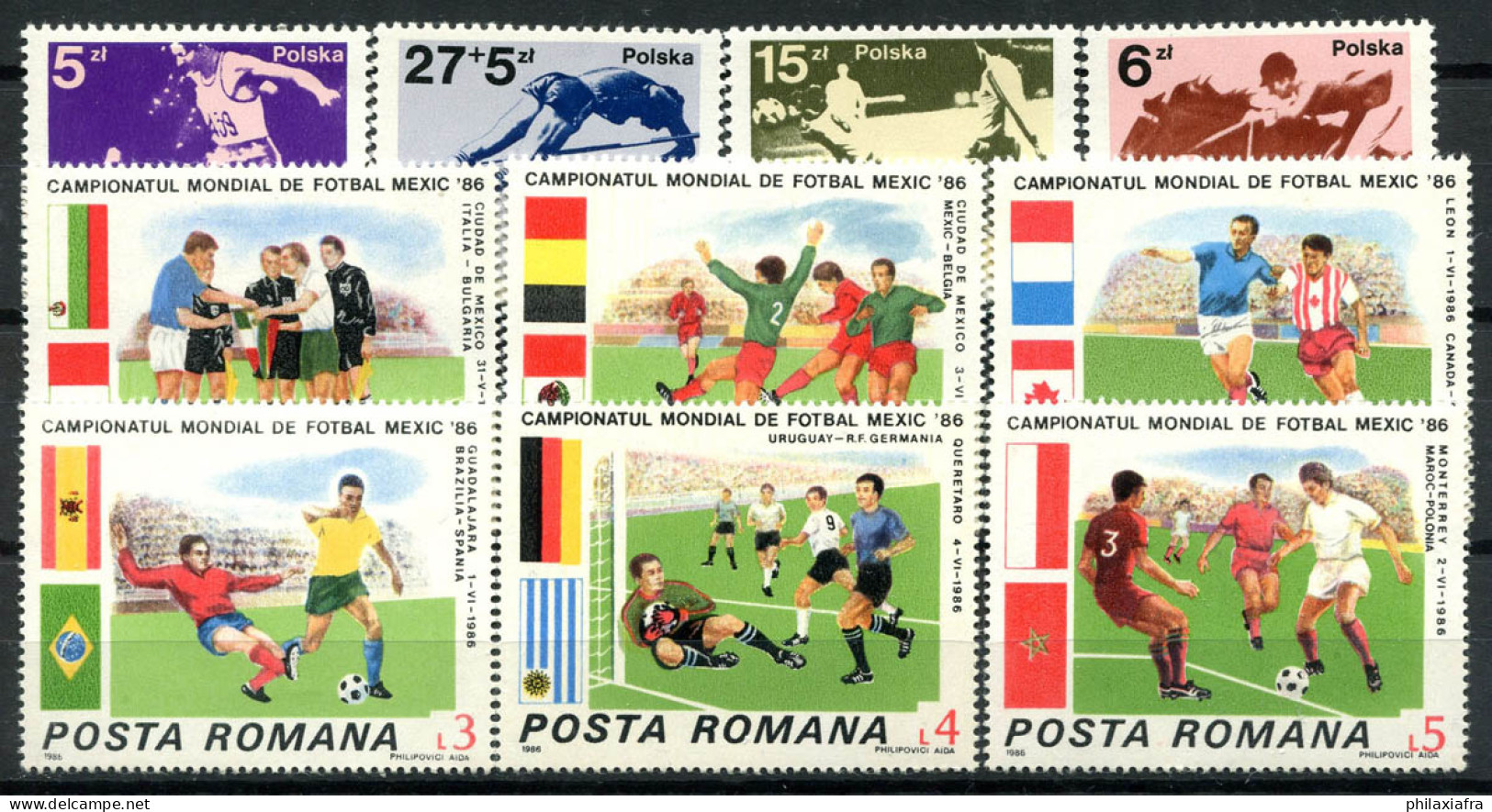 Football Américain 1983-1986 Neuf ** 100% Championnats Du Monde Mexique, Espagne - Other & Unclassified