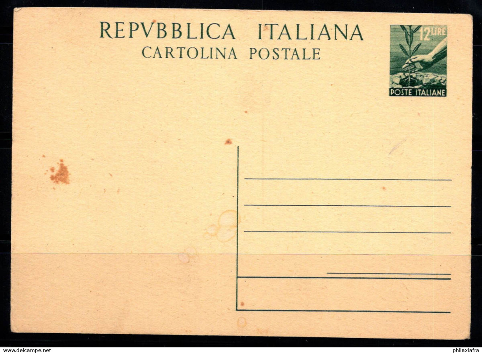 République D'Italie 1948 Entiers Postaux 80% Fil, C'est Moi. C 139 Neuve - Ganzsachen