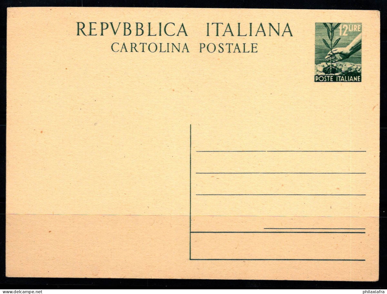 République D'Italie 1948 Entiers Postaux 100% Fil, C'est Moi. C 139, Neuve - Entero Postal