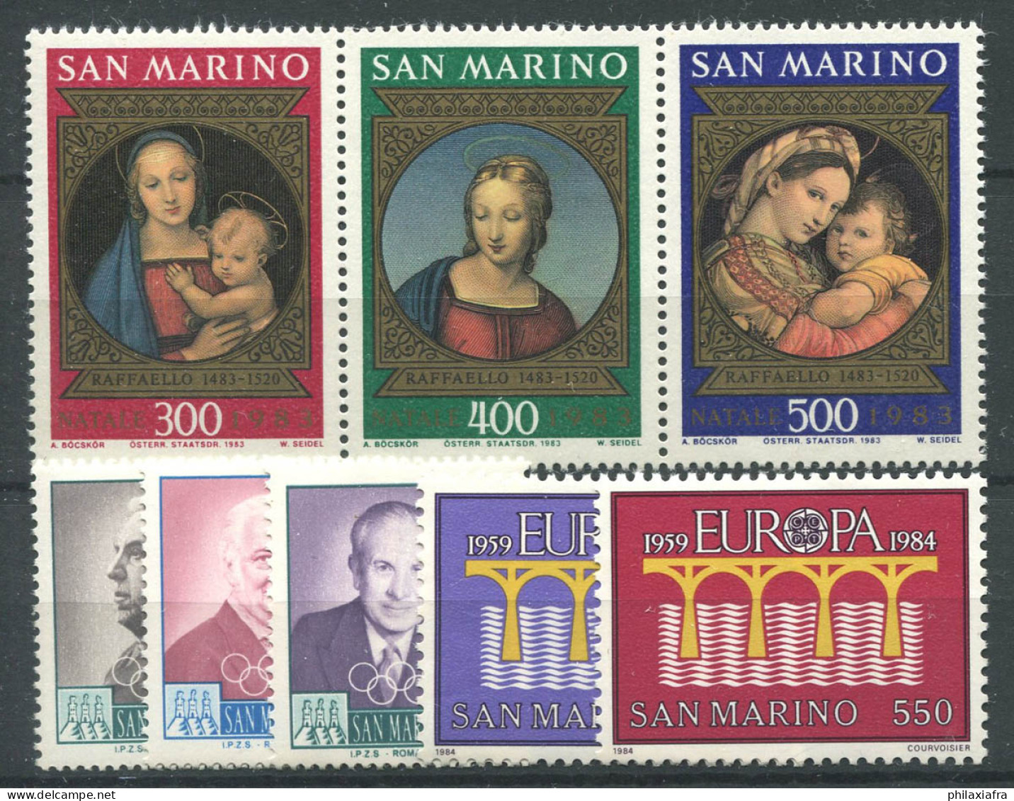 San Marino, San Marino 1983 Sass. 1129-1136 Neuf ** 100% Religion, C.I.O. - Nuovi