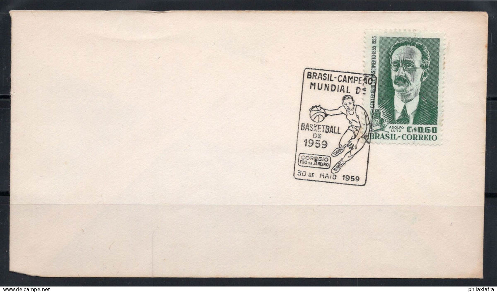 Brésil 1959 Enveloppe 100% Neuve MUNDIAL BASKETBALL - Storia Postale