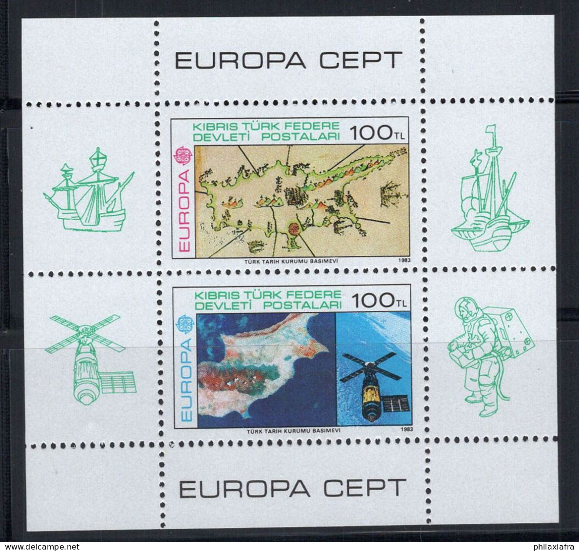 Chypre Turque 1983 Mi. Bl. 4 Bloc Feuillet 100% Neuf ** Europa Cept, Satellite - 1983