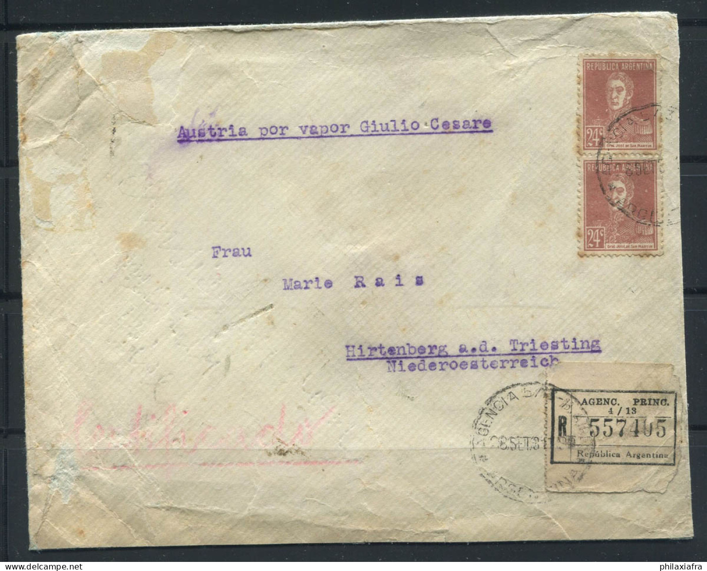 Argentine 1931 Enveloppe 40% Agencia 5/13 Buenos Aires - Cartas & Documentos